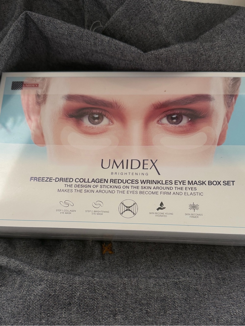Umidex - freeze dried collagen reduces wrinkles eye mask box set. 2 box set.